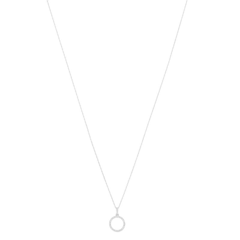 Collier or 375 blanc diamants - vue 2
