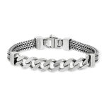 Bracelet argent 925 maille cubaine 20cm - vue 1