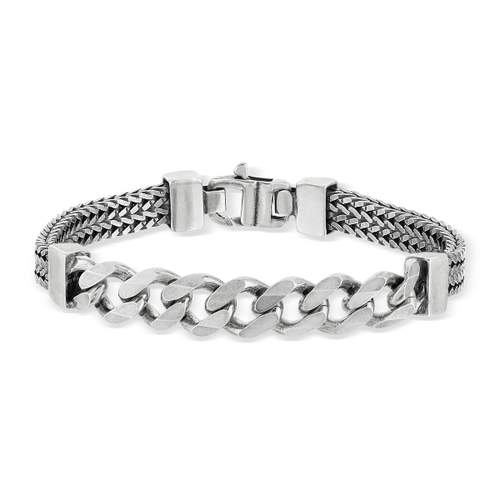 Bracelet argent 925 maille cubaine 20cm