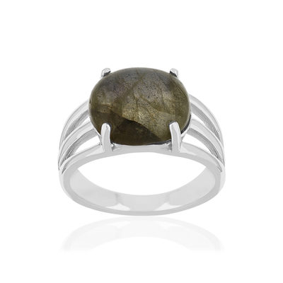 Bague argent 925 labradorite - vue 1