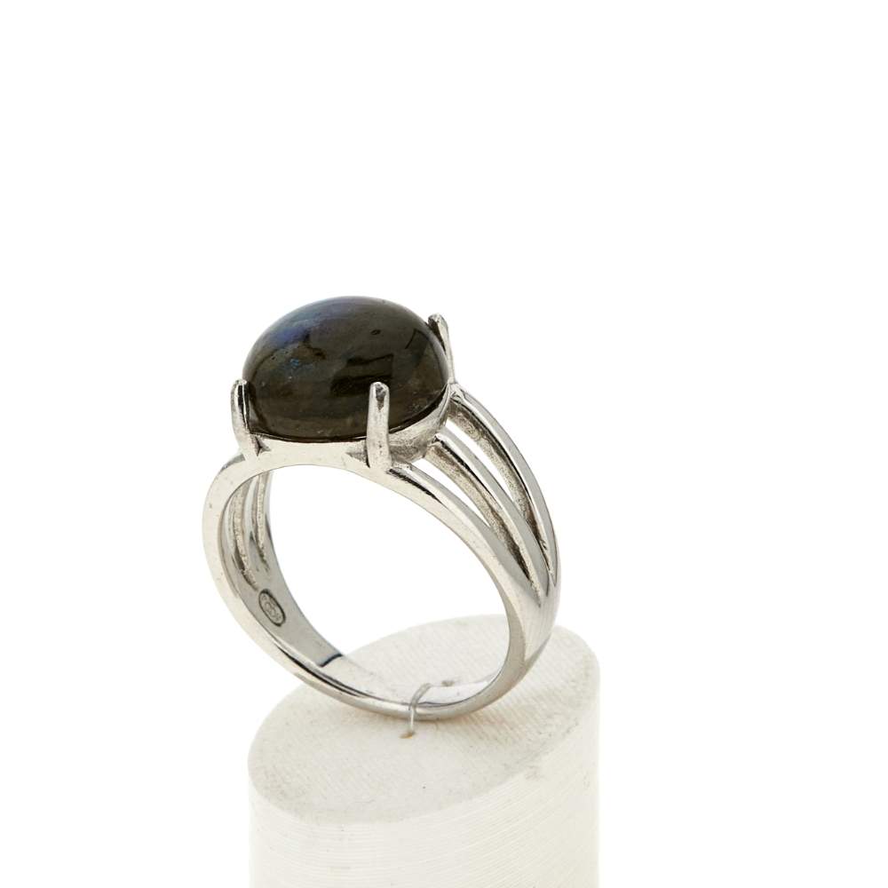 Bague argent 925 labradorite - vue 3