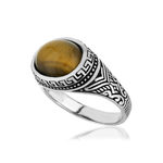Bague argent 925 oeil de tigres - vue D1