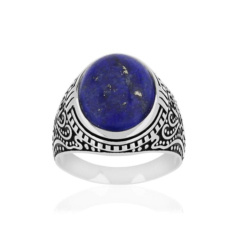 Bague argent 925 lapis lazulis - vue 1