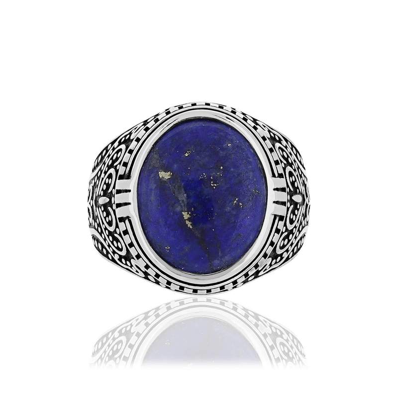 Bague argent 925 lapis lazulis - vue 3