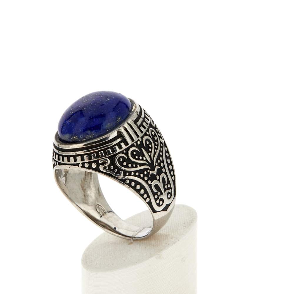 Bague argent 925 lapis lazulis - vue 4