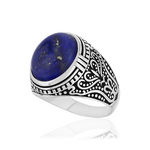 Bague argent 925 lapis lazulis - vue D1
