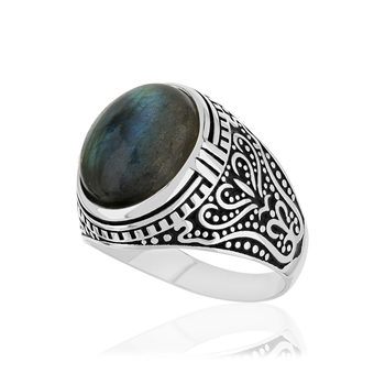 925 zilveren labradoriet ring