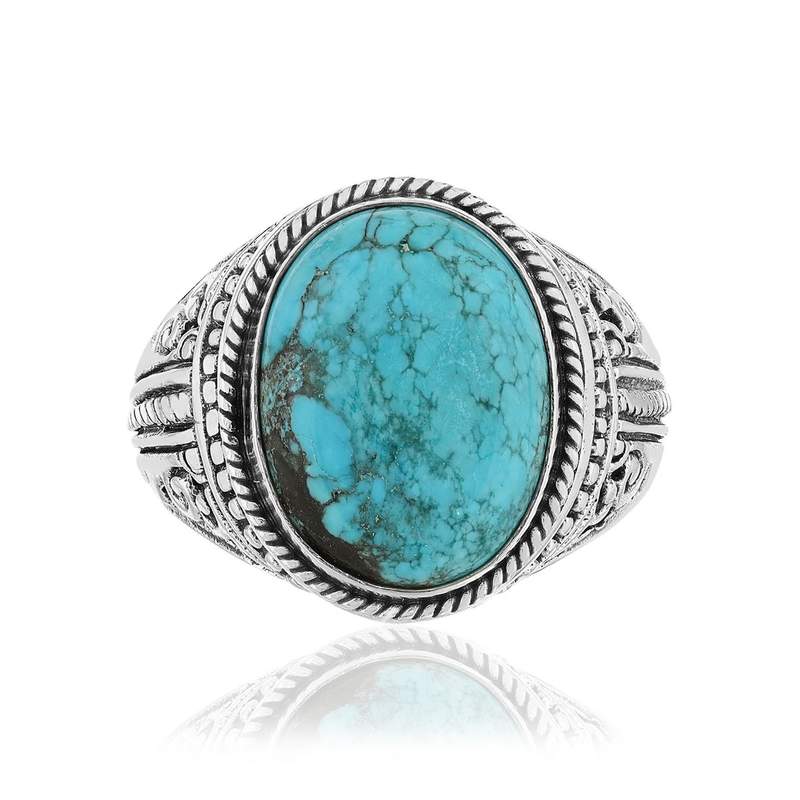 Bague argent 925 turquoises - vue 3