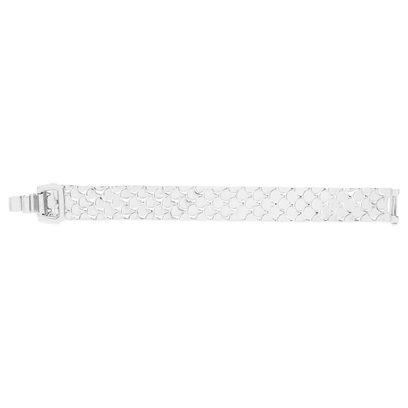 Bracelet maille argent écailles 18cm - vue 2