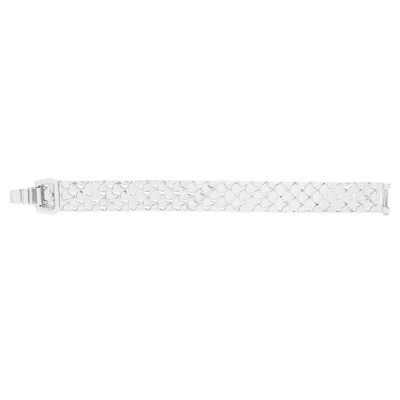 Bracelet maille argent écailles 20cm - vue 2