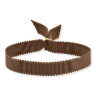Bracelet ruban chocolat 21cm