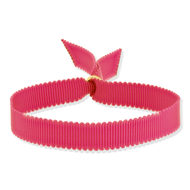 Bracelet ruban rose 21cm