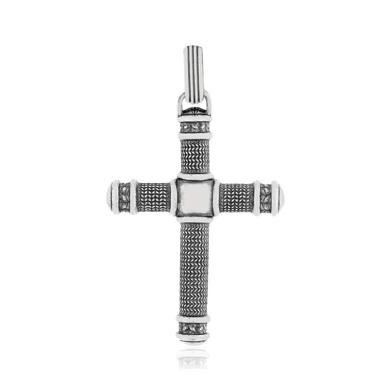 Pendentif croix argent 925 - vue 1