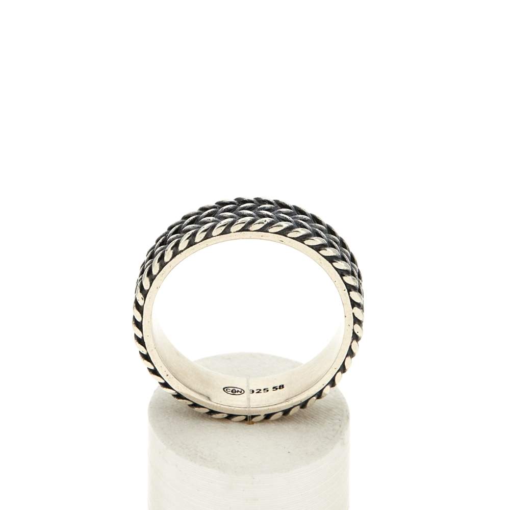 Bague argent 925 tressée - vue 1