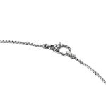 Collier argent 925 plaque spinelles noires 60cm - vue A