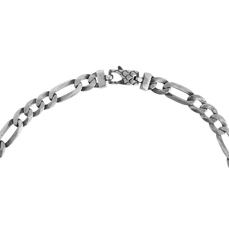 Silver 925 Figaro necklace 50cm - view D1