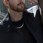 Collier argent 925 maille Figaro 50cm - vue porté 1