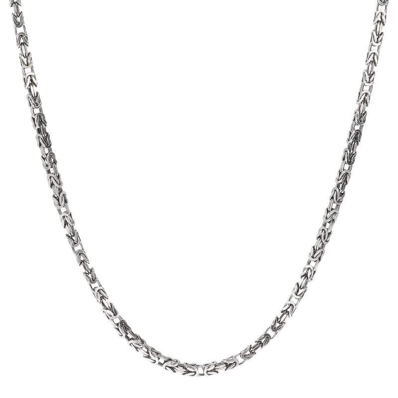 Collier argent 925 maille Balinaise 60cm - vue 1