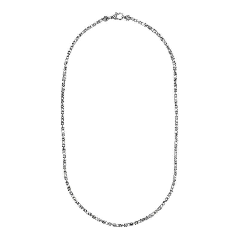 Collier argent 925 maille Balinaise 60cm - vue D1