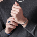 Bracelet argent 925 maille cheval 20cm - vue porté 1