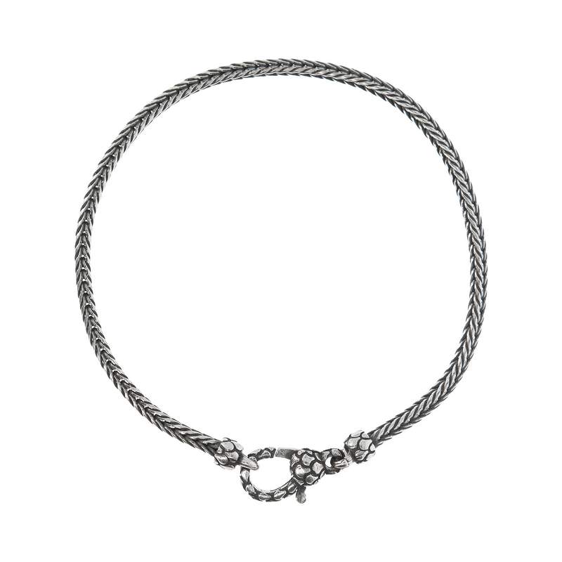 Bracelet argent 925 écaille maille palmier 19cm - vue 1