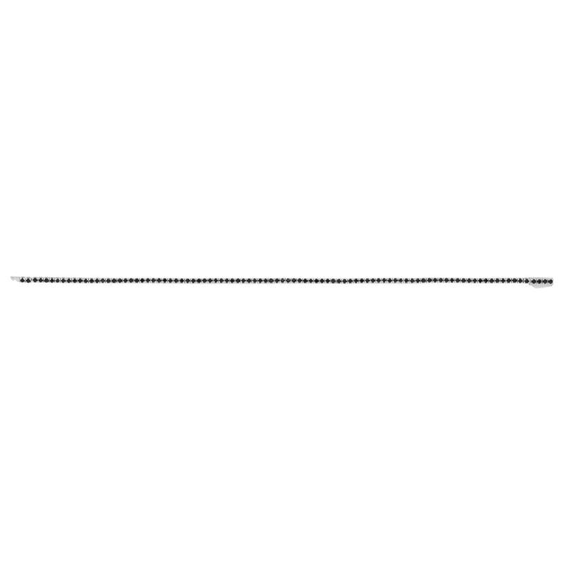 Bracelet argent 925 spinelles noires 19cm - vue 2