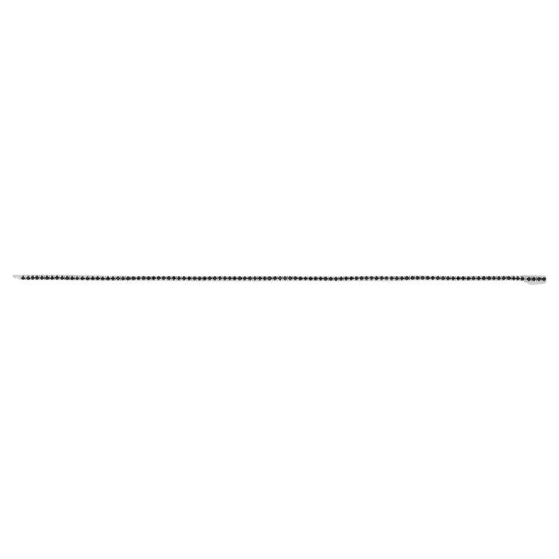 Bracelet argent 925 spinelles noires 21cm - vue 2