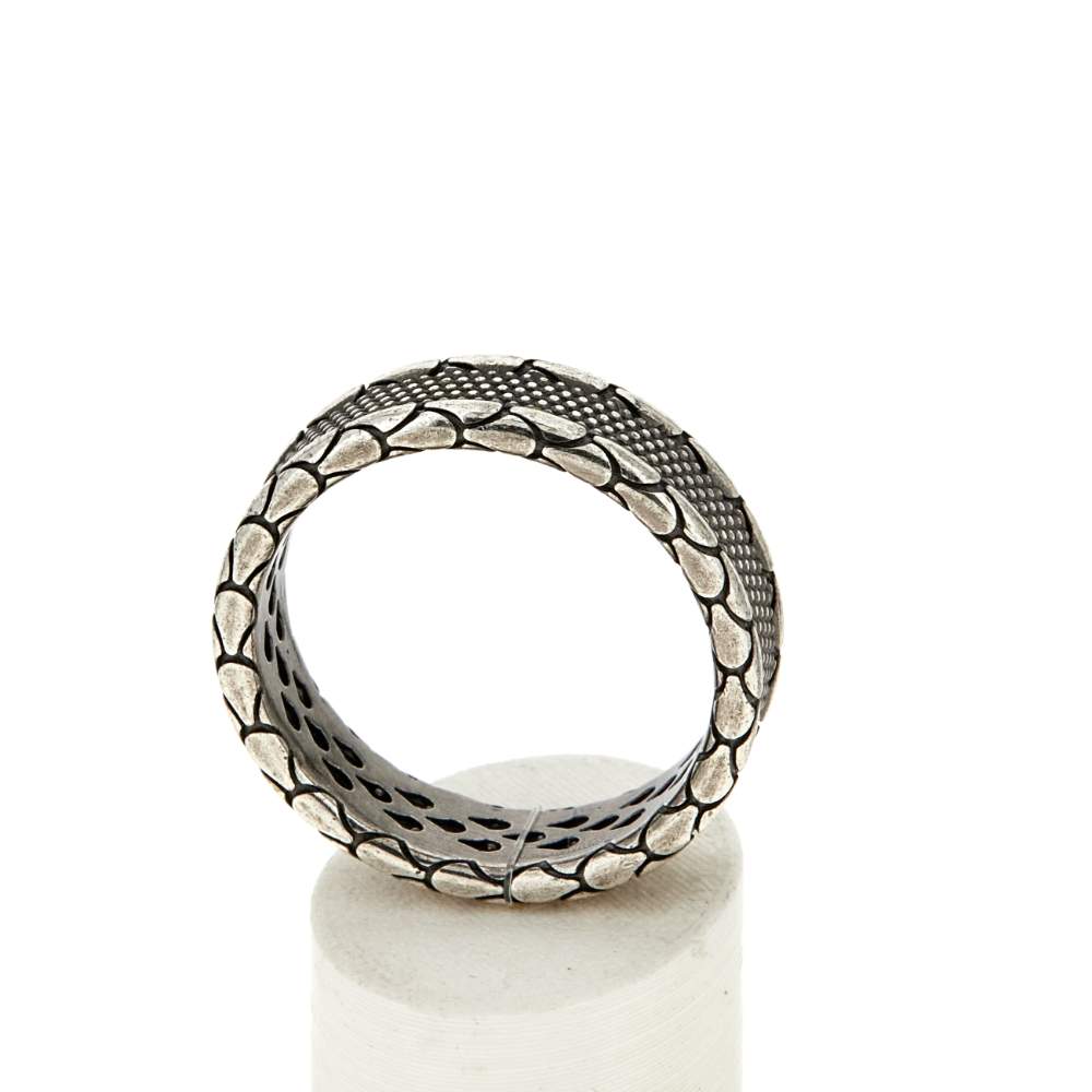 Bague argent 925 écailles perlée - vue 2