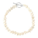 Bracelet perles d'eau douce et argent 925 18.5cm - vue 1