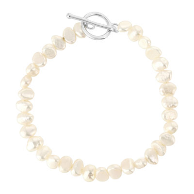 Bracelet perles d'eau douce et argent 925 18.5cm - vue 1