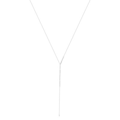 Collier argent 925 zirconias 48cm