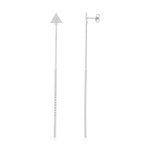 Boucles d'oreilles pendants argent 925 zirconias - vue 1