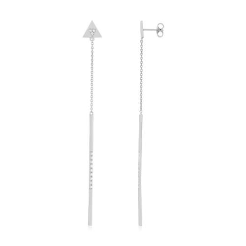 Boucles d'oreilles pendants argent 925 zirconias
