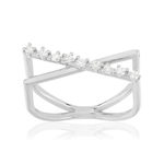 Bague argent 925 et zirconias - vue 1