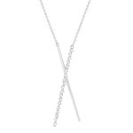Collier argent 925 et zirconias 44cm - vue 1