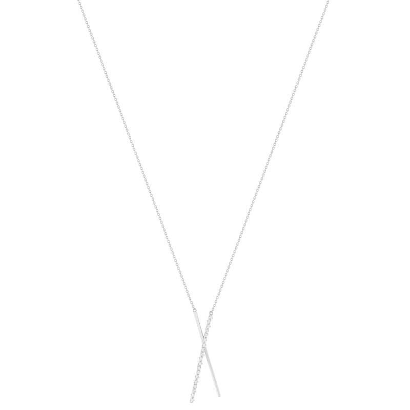 Collier argent 925 et zirconias 44cm - vue 2