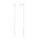 Boucles d'oreilles pendants argent 925 et zirconias - vue 1