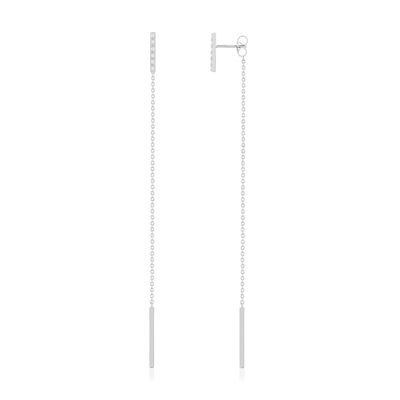 925 silver and zirconia pendant earrings