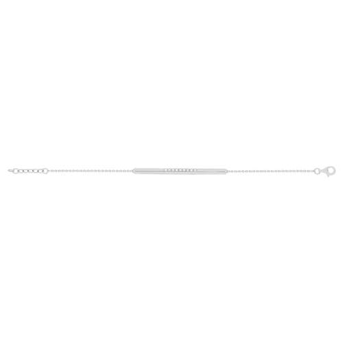 Bracelet argent 925 et zirconias 17.5cm