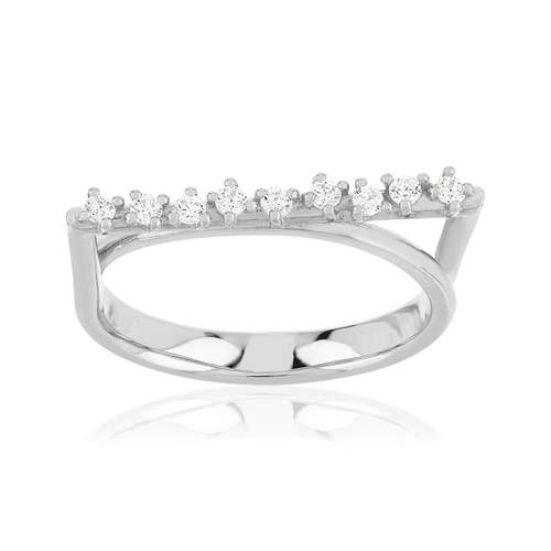 925 silver and zirconia ring