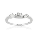 Bague argent 925 et zirconias - vue 1