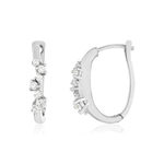 Créoles argent 925 et zirconias - vue 1