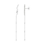 Boucles d'oreilles pendants argent 925 et zirconias - vue 1