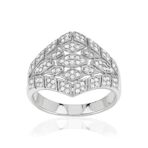 Bague argent 925 et zirconias
