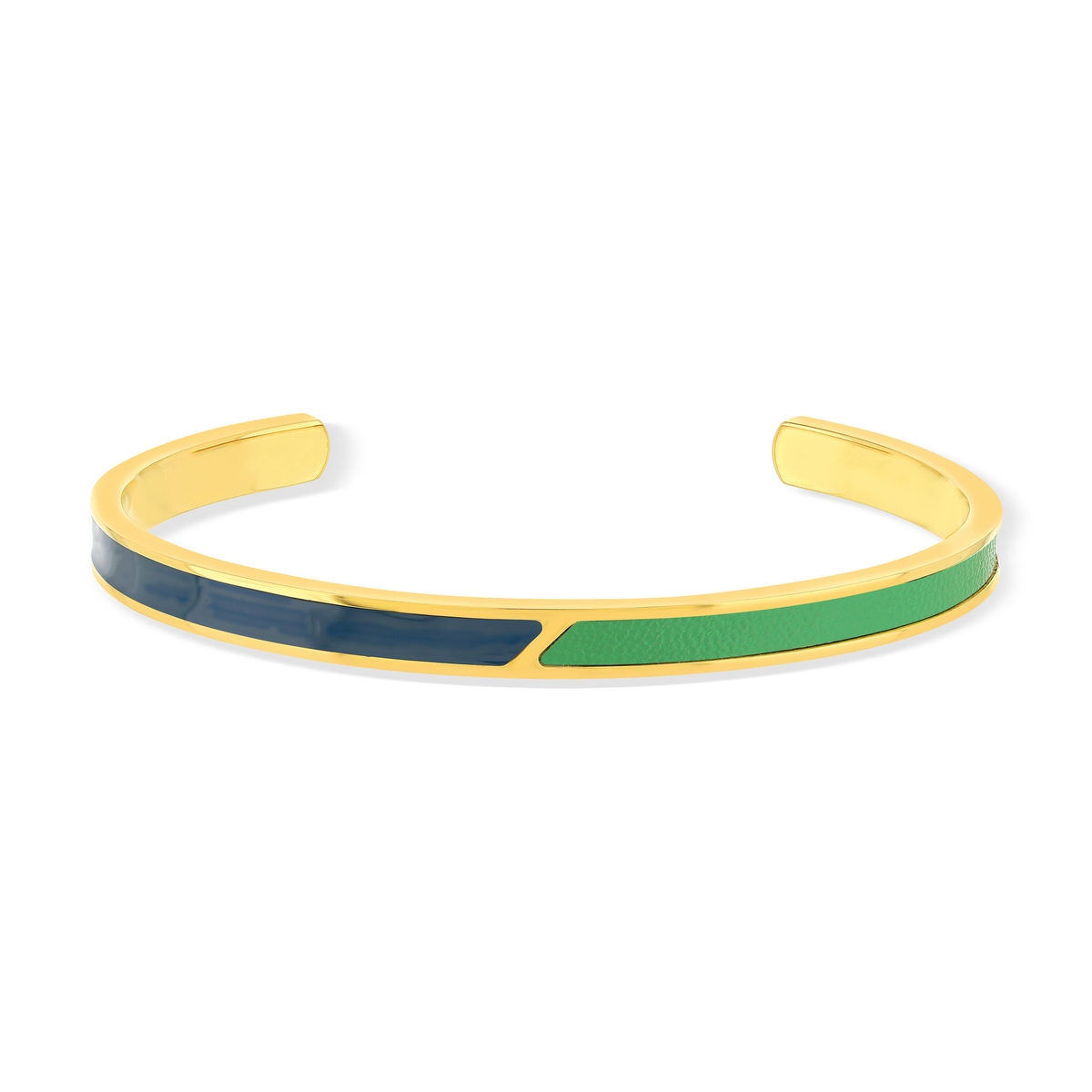 Bracelet jonc acier laqué vert 6cm