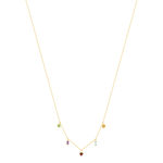 Collier or 375 jaune pierres fines 45cm - vue 2