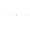 Bracelet plaqué or motif cercle pierres synthétiques multicolores 19cm - vue V2