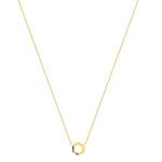 Collier plaqué or pierres synthétiques multicolores 45cm - vue 2