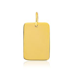 Pendentif or 375 jaune plaque - vue 1