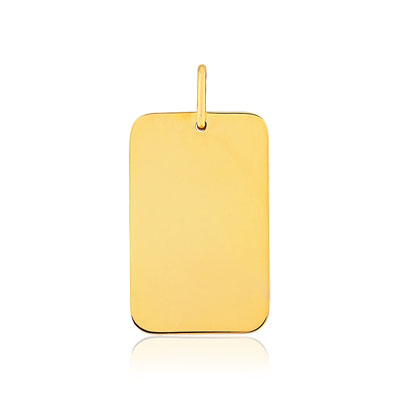 Pendentif plaqué or plaque